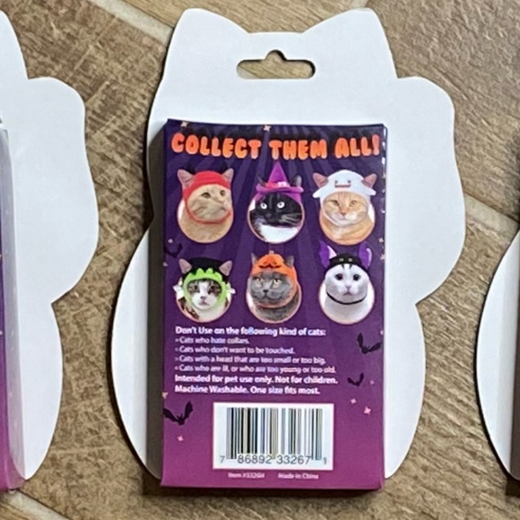 Spooky Set of Cat Hats Ghost Witch Devil - Picture 6 of 12